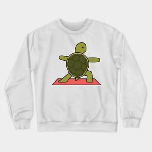 Turtle at Yoga with Yoga mat Crewneck Sweatshirt